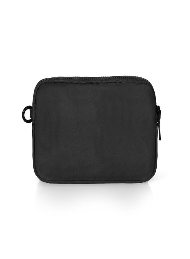حقيبة كروس صغيرة للنساء من BAG IN - حقيبة كتف من النايلون خفيف الوزن مع حزام قابل للتعديل وجيب أمامي بسحاب - للسفر والاستخدام اليومي (أسود) - Image 5